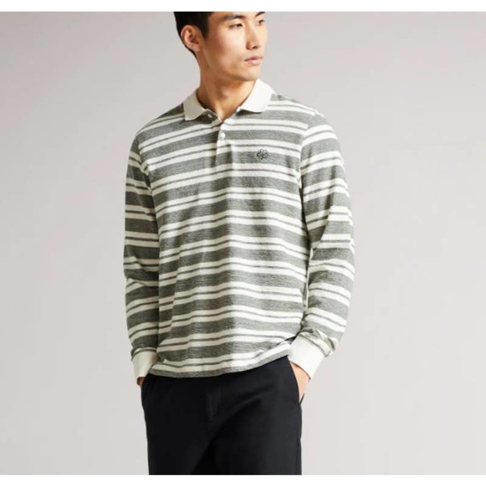 Ted Baker Stamhil LS Striped Polo Long Sleeve Shirt Size 7 or 3XL XXXL NWT